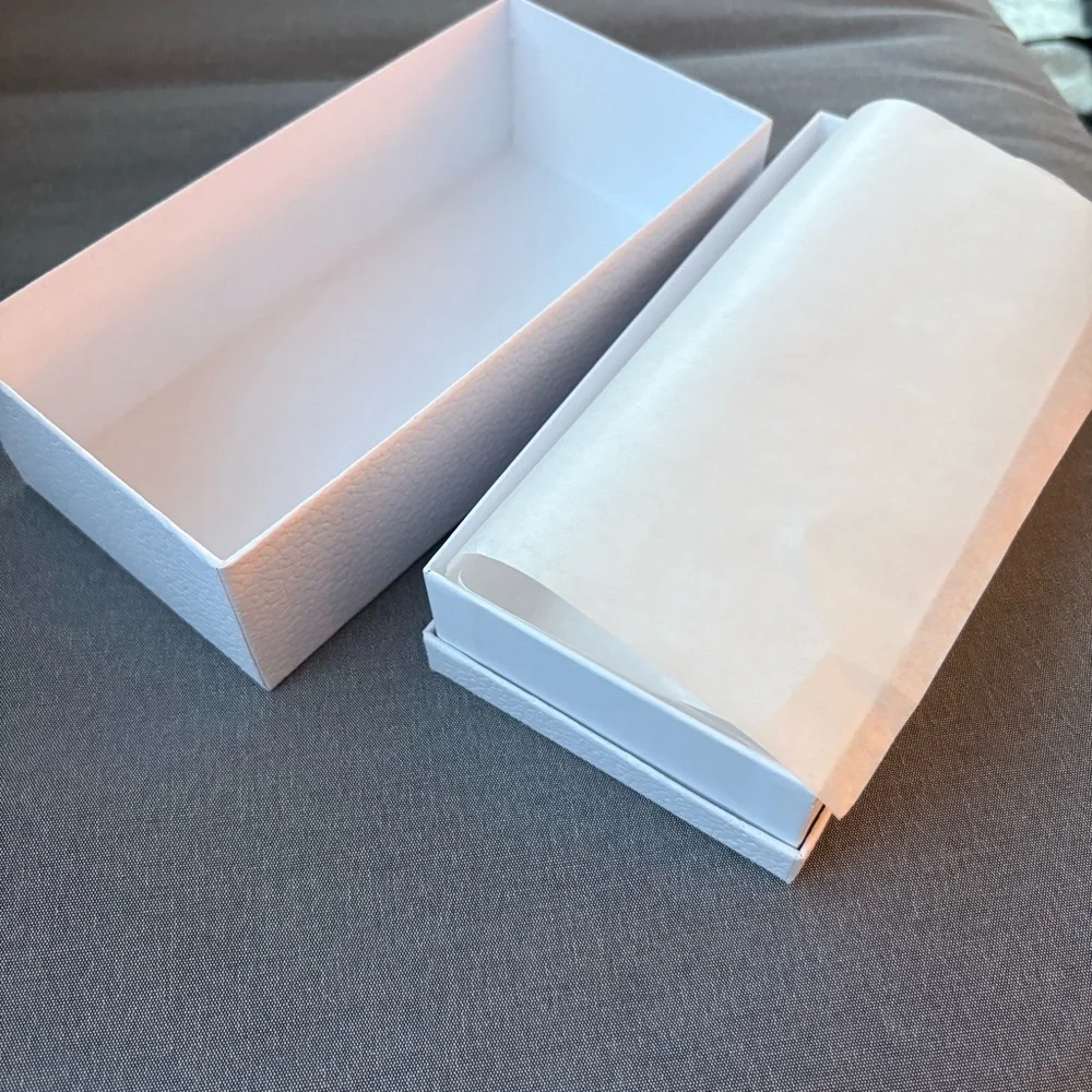 Dior Textured White Gift Box with Gold Lettering